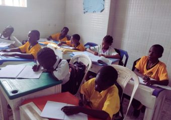 Student in classroom